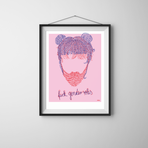 fuck Genderroles dutt | kunstdruck signiert