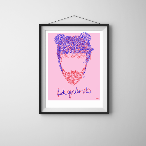 fuck Genderroles dutt | kunstdruck